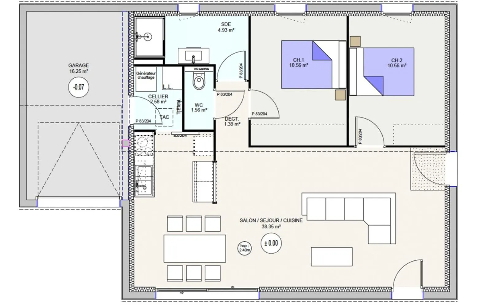 Projet de construction d'une maison 69.93 m² avec terrain à VEYRE-MONTON (63) à Veyre-Monton — photo 9