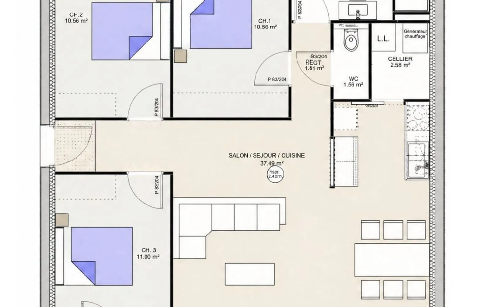 Projet de construction d'une maison 80.07 m² avec terrain à POITIERS (86) à Poitiers — photo 9