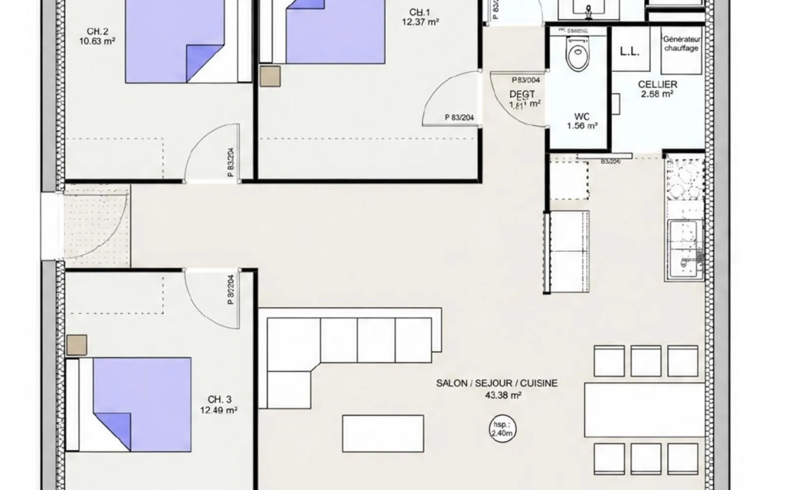 Projet de construction d'une maison 89.33 m² avec terrain à VEYRE-MONTON (63) à Veyre-Monton — photo 11