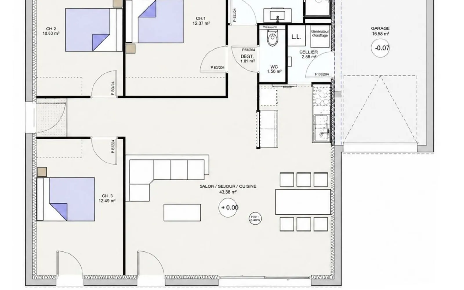 Projet de construction d'une maison 89.33 m² avec terrain à LES MARTRES-D'ARTIERE (63) à Martres-d'Artière — photo 9