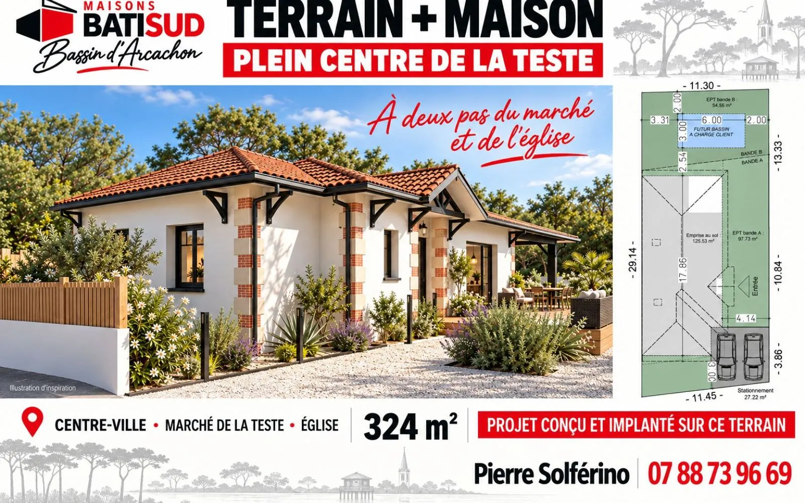Projet de construction d'une maison 97 m² avec terrain à LA TESTE-DE-BUCH (33) à La Teste-de-Buch — photo 1