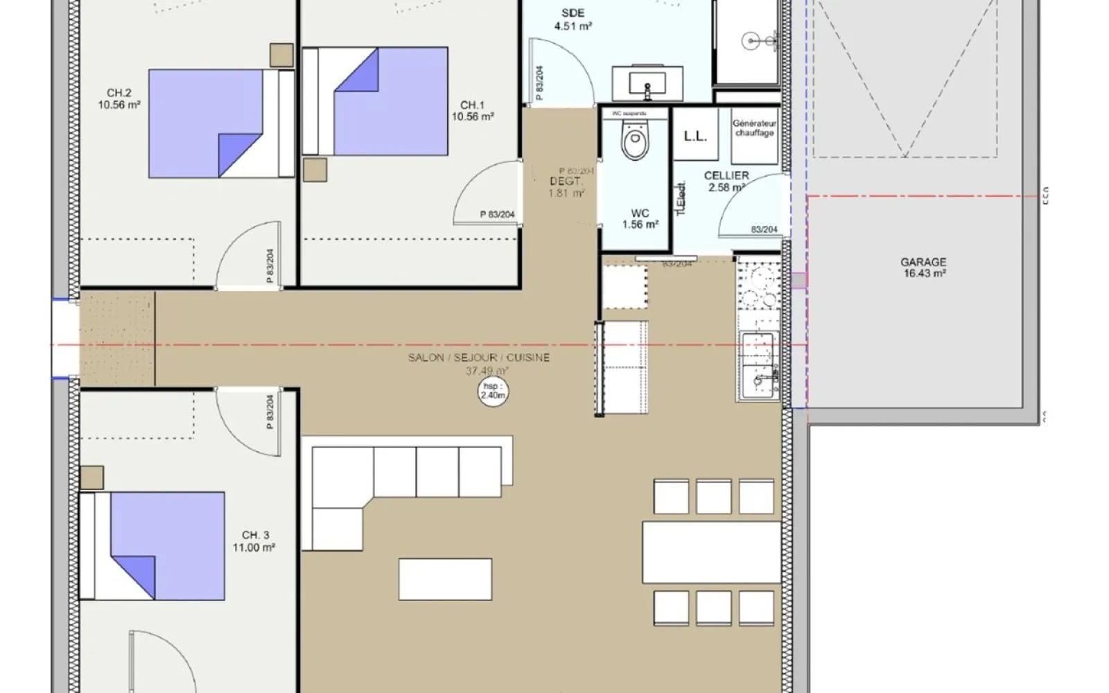 Projet de construction d'une maison 80.07 m² avec terrain à VEYRE-MONTON (63) à Veyre-Monton — photo 9