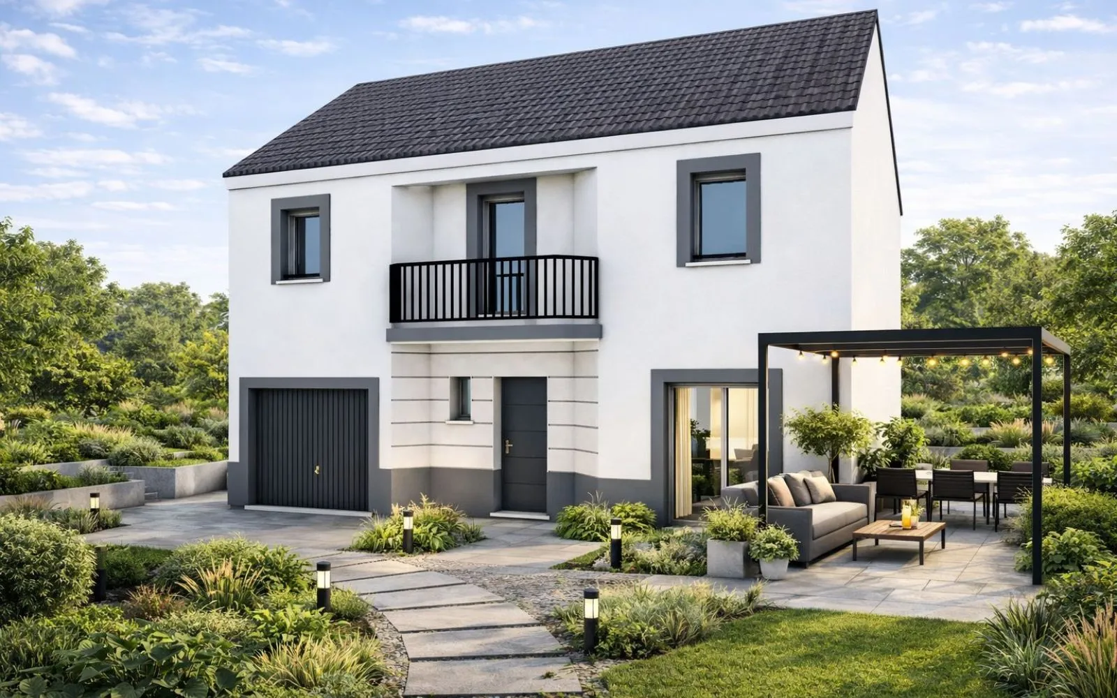 Projet de construction d'une maison 97.82 m² avec terrain à MAULETTE (78) à Maulette — photo 1