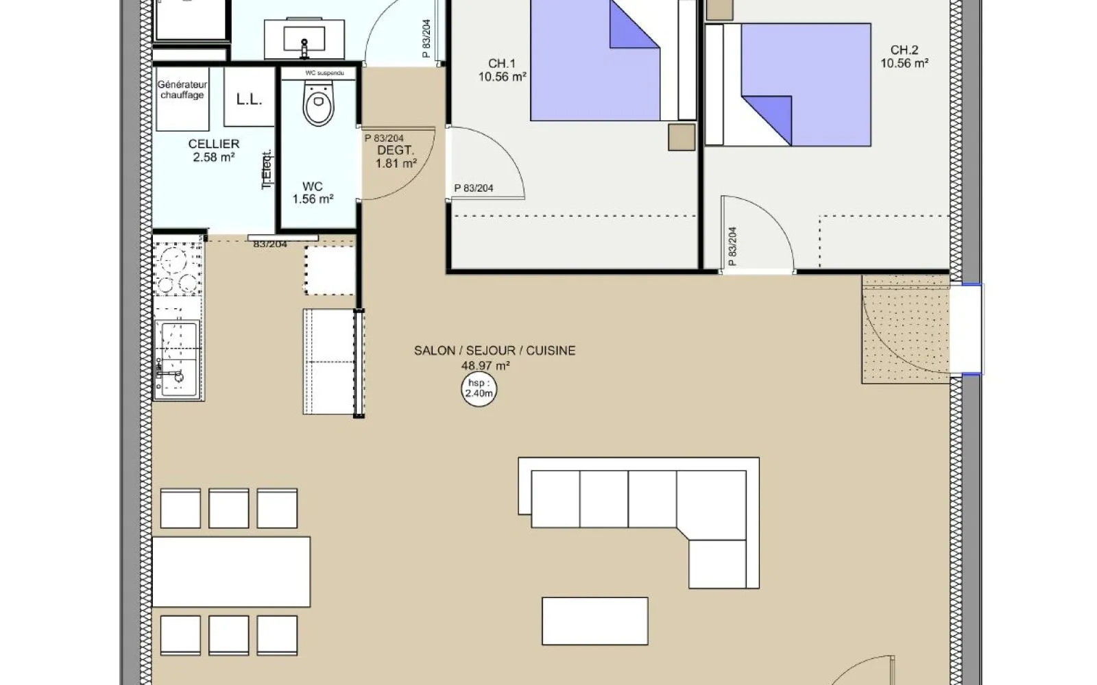 Projet de construction d'une maison 80.07 m² avec terrain à LES MARTRES-D'ARTIERE (63) à Martres-d'Artière — photo 10