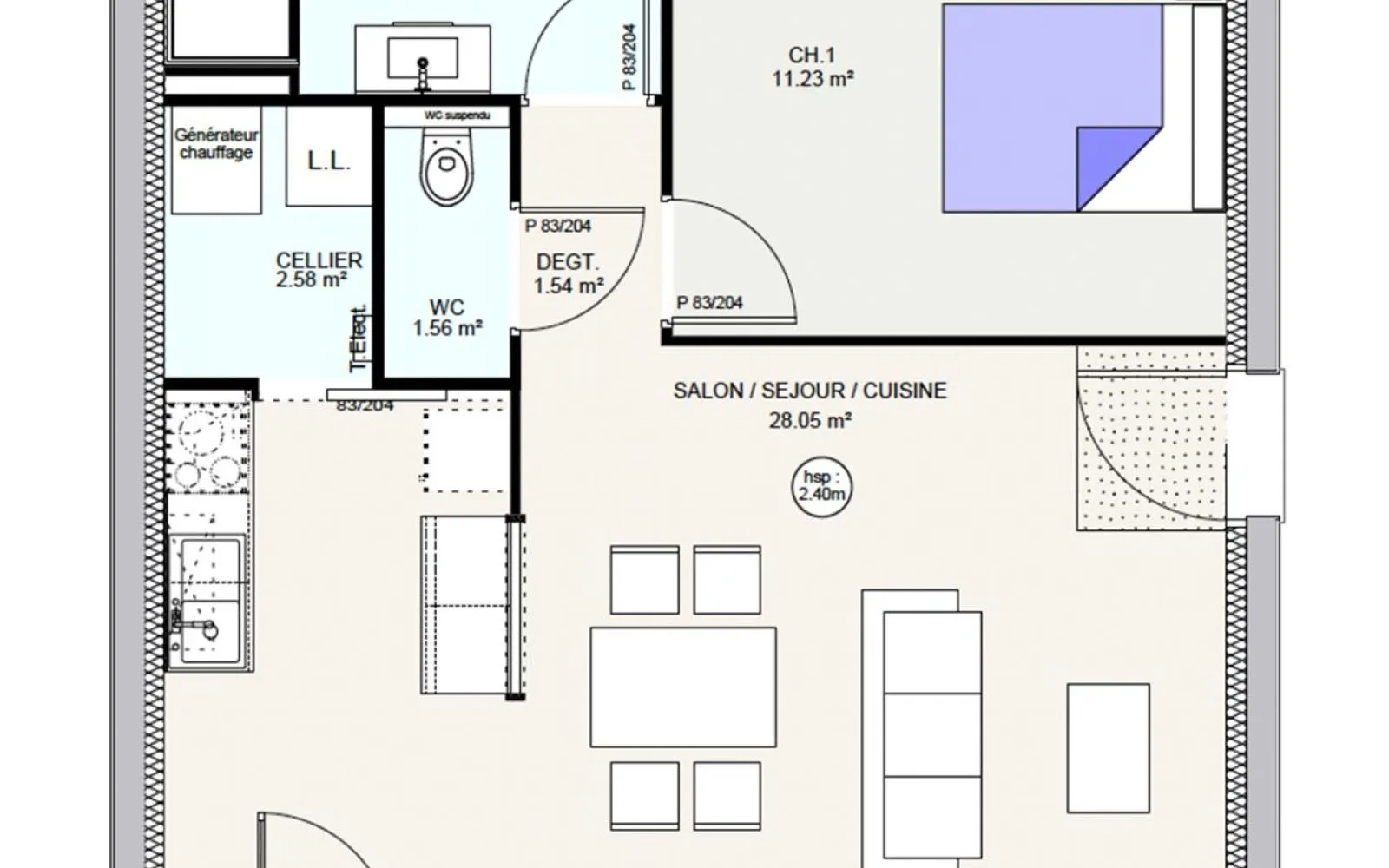 Projet de construction d'une maison 49.47 m² avec terrain à VEYRE-MONTON (63) à Veyre-Monton — photo 9