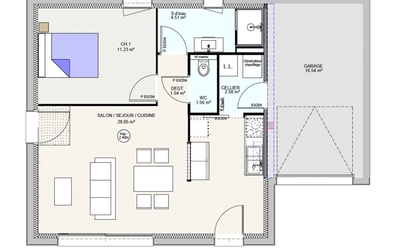 Projet de construction d'une maison 49.47 m² avec terrain à LES MARTRES-D'ARTIERE (63) à Martres-d'Artière — photo 9