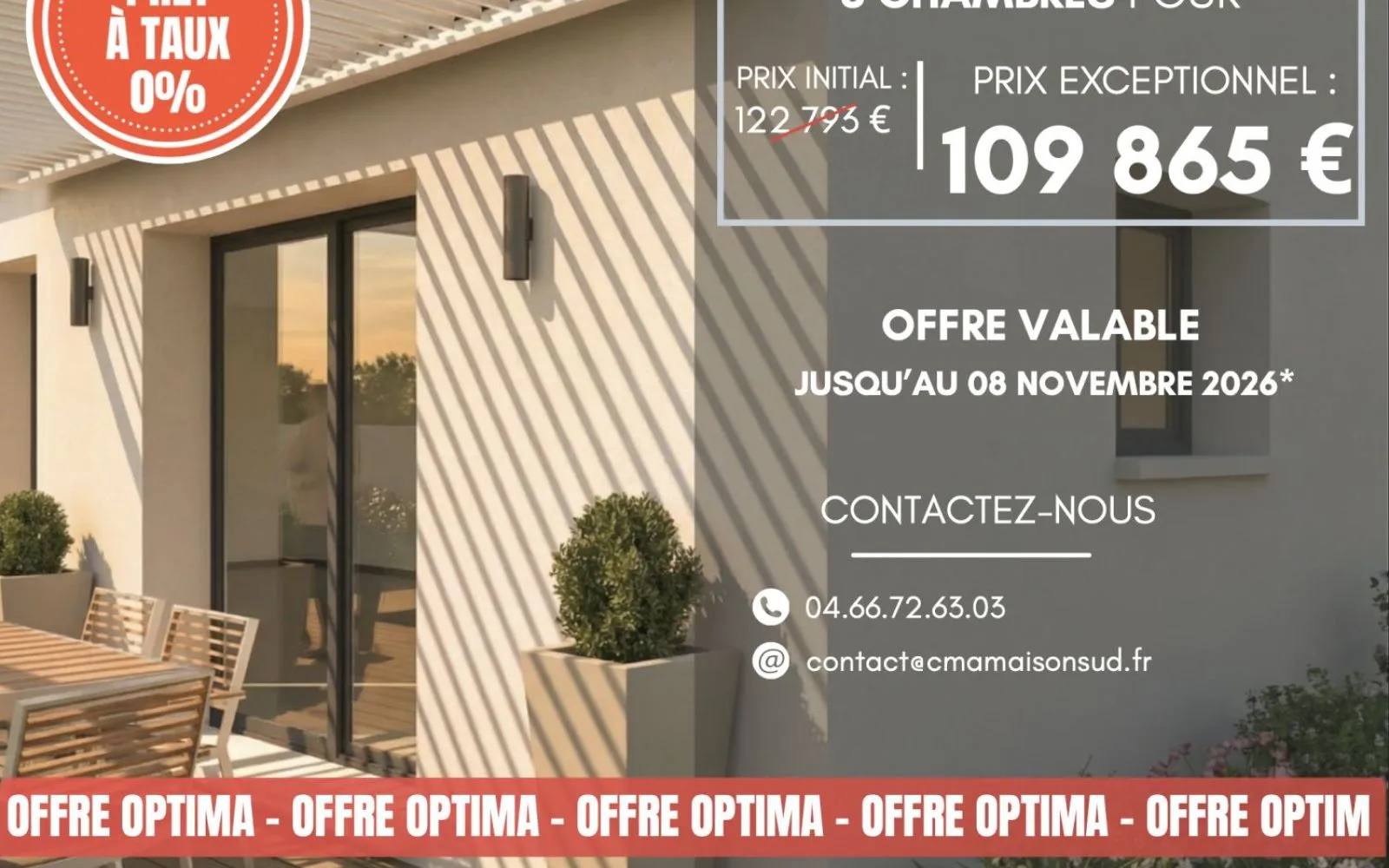 Projet de construction d'une maison 80 m² avec terrain à LA CALMETTE (30) à La Calmette — photo 1