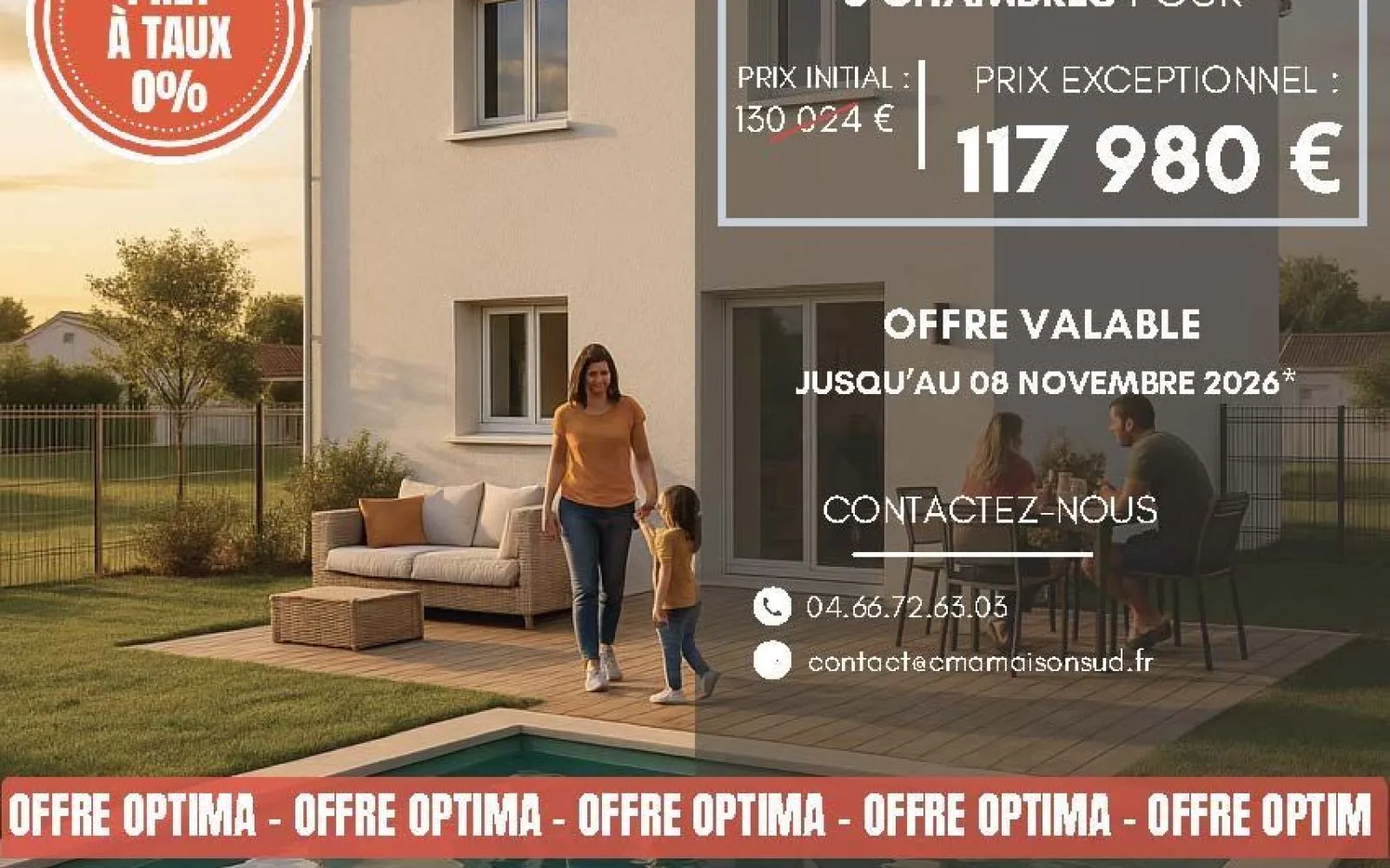 Projet de construction d'une maison 75 m² avec terrain à FONS (30) à Fons — photo 1
