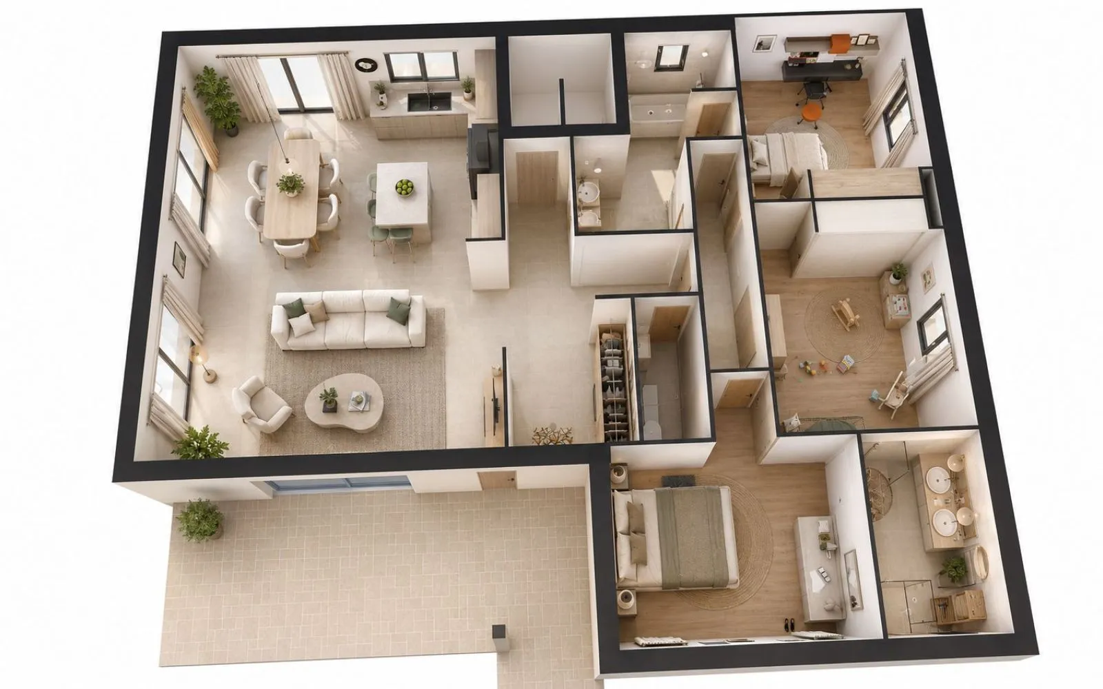 Projet de construction d'une maison 105 m² avec terrain à PALINGES (71) à Palinges — photo 4