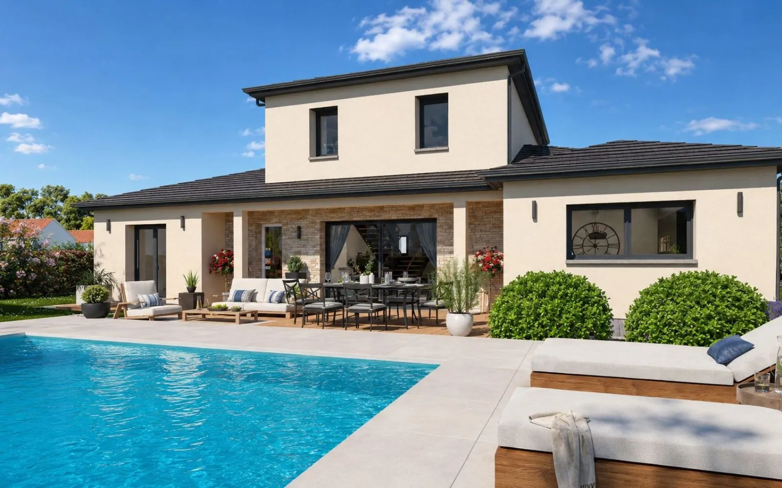 Projet de construction d'une maison 131 m² avec terrain à SAINT-GEORGES-DE-RENEINS (69) à Saint-Georges-de-Reneins — photo 2
