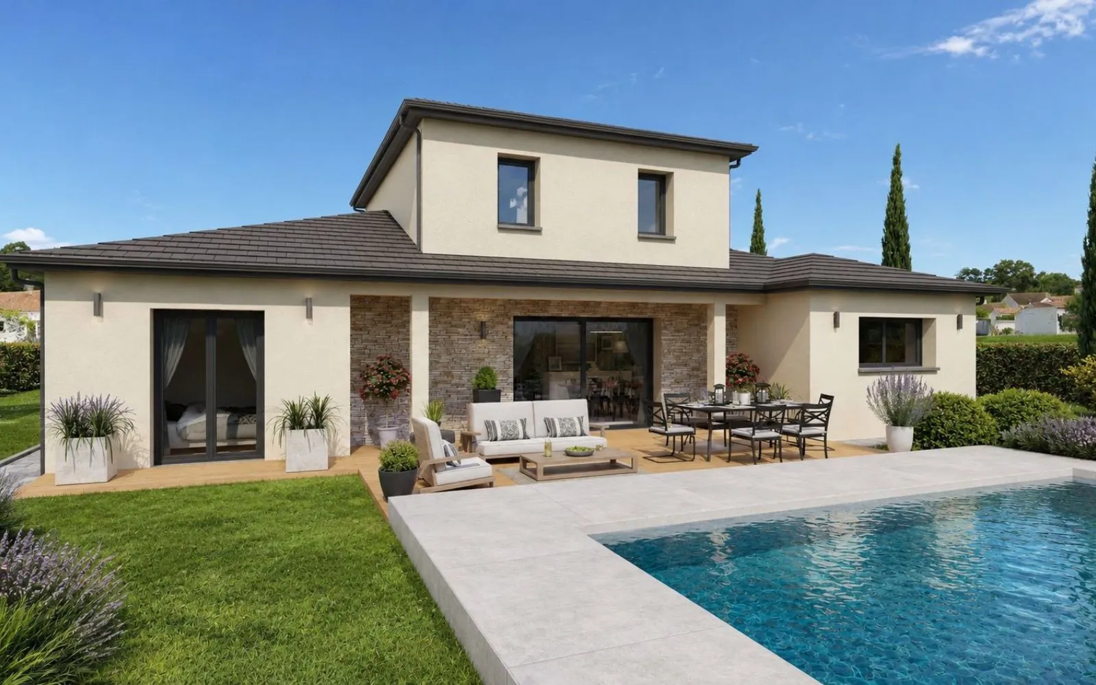 Projet de construction d'une maison 131 m² avec terrain à SAINT-GEORGES-DE-RENEINS (69) à Saint-Georges-de-Reneins — photo 3