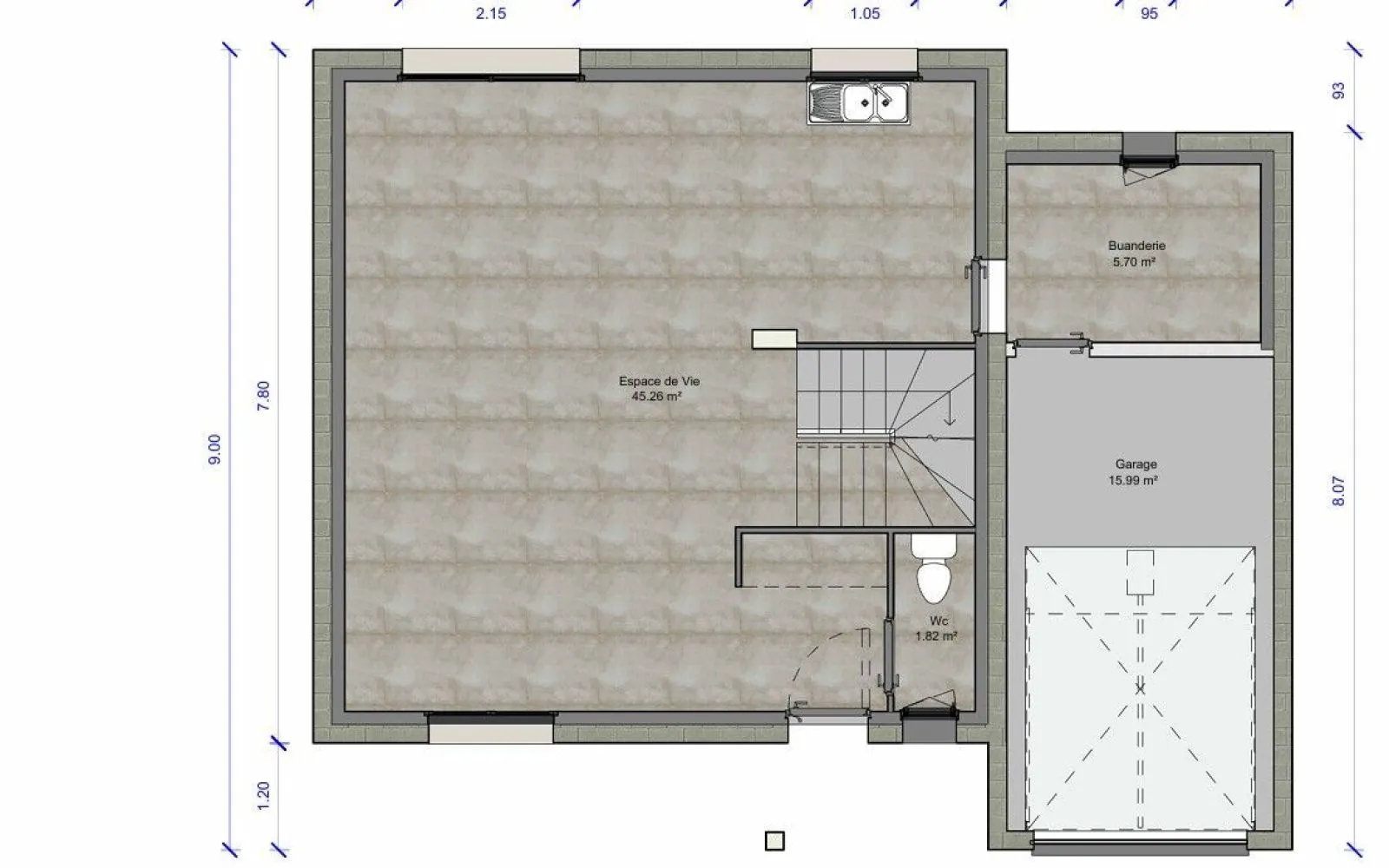 Projet de construction d'une maison 97 m² avec terrain à SAINT-JEAN-SUR-VEYLE (01) à Saint-Jean-sur-Veyle — photo 5
