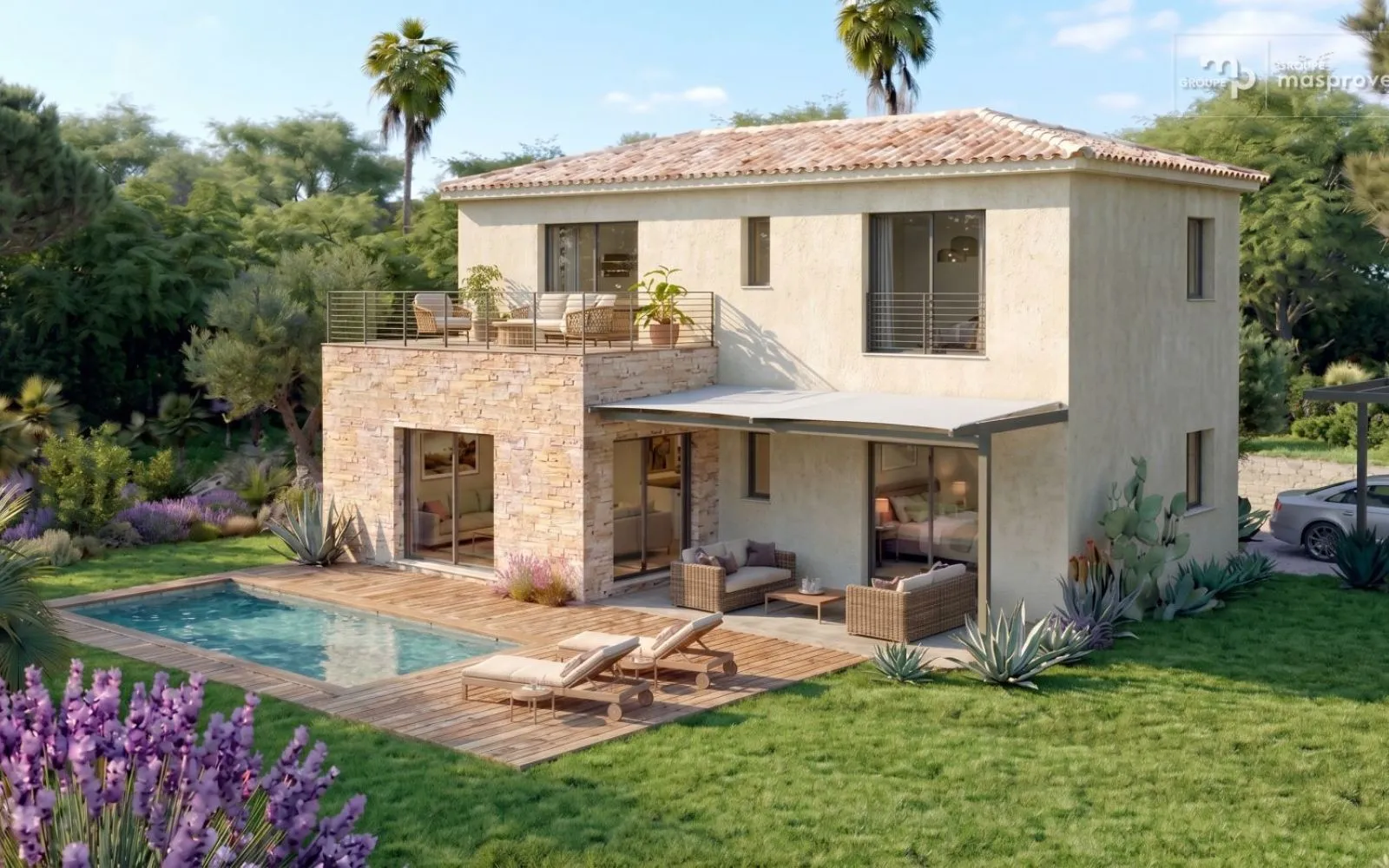Projet de construction d'une maison 137.4 m² avec terrain à CHATEAUNEUF-GRASSE (06) à Chateauneuf-Grasse — photo 1