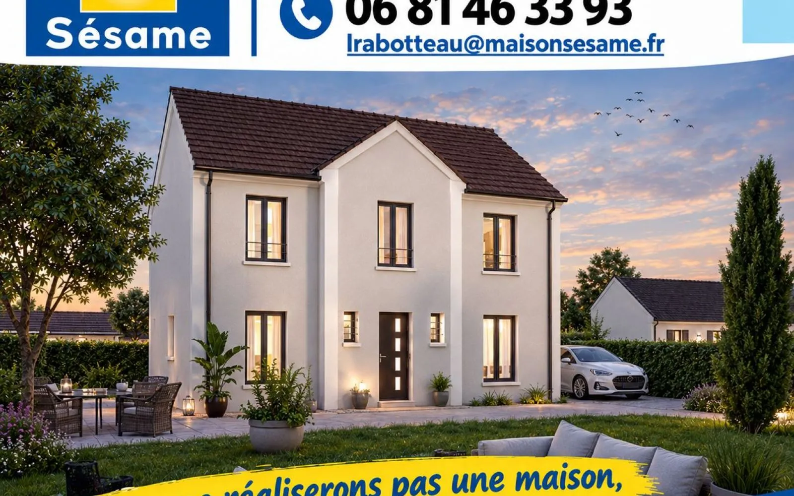 Projet de construction d'une maison ATRIA 90 avec terrain à VAUJOURS (93) à Vaujours — photo 1