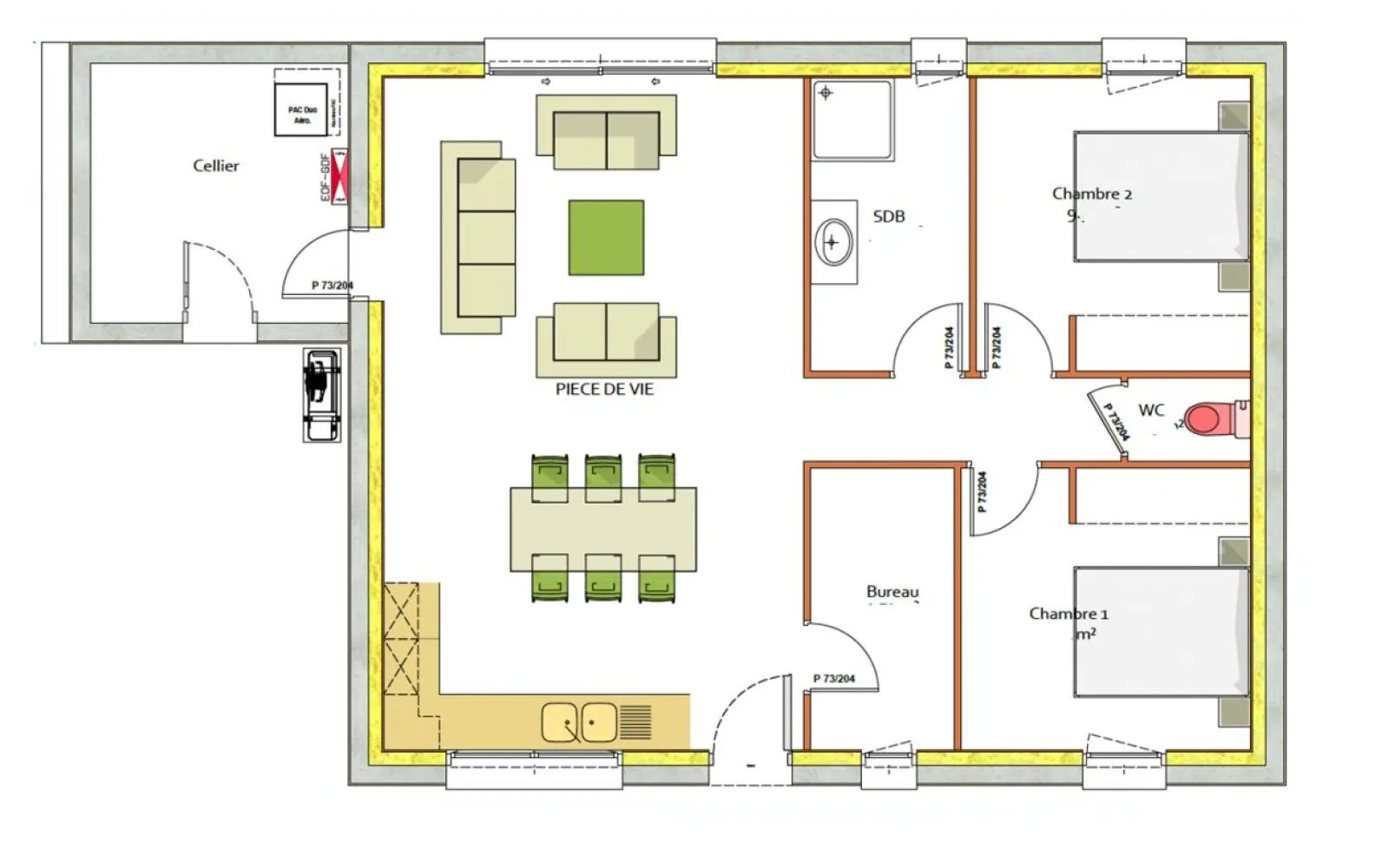Projet de construction d'une maison 65.91 m² avec terrain à SAINT-MALO (35) à Saint-Malo — photo 3