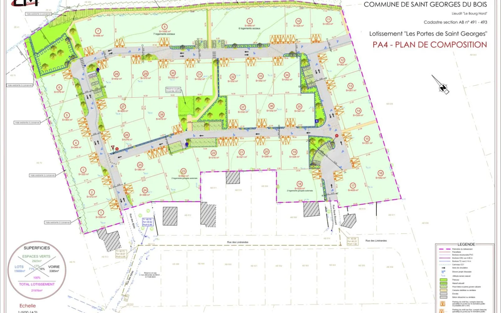 Terrain à bâtir de 297 m2 au prix de 40000 € à SAINT-GEORGES-DU-BOIS (17) à Saint-Georges-du-Bois — photo 1