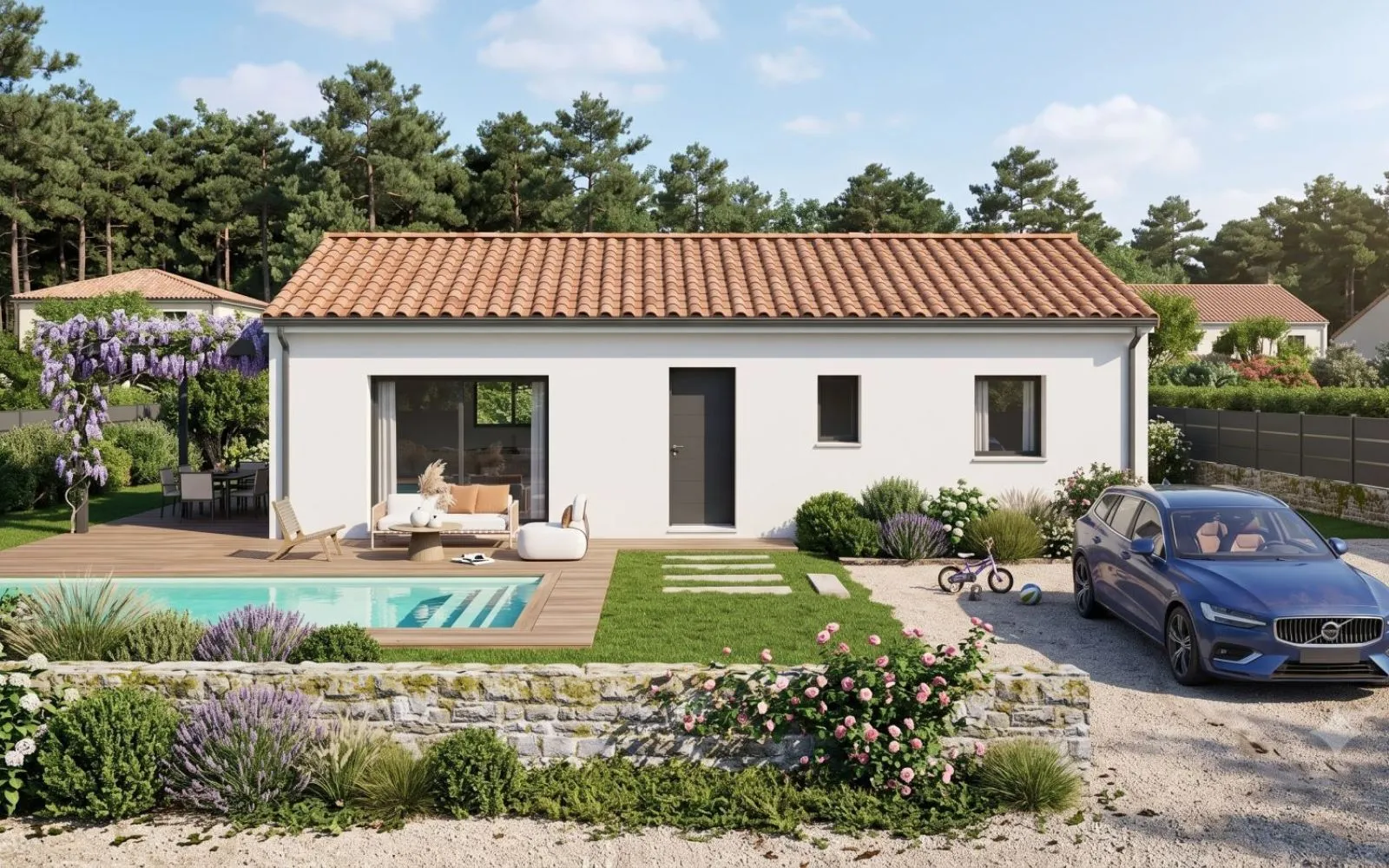 Maison de plein pied avec 458 m² de terrain à VEAUCHE (42) à Veauche — photo 1