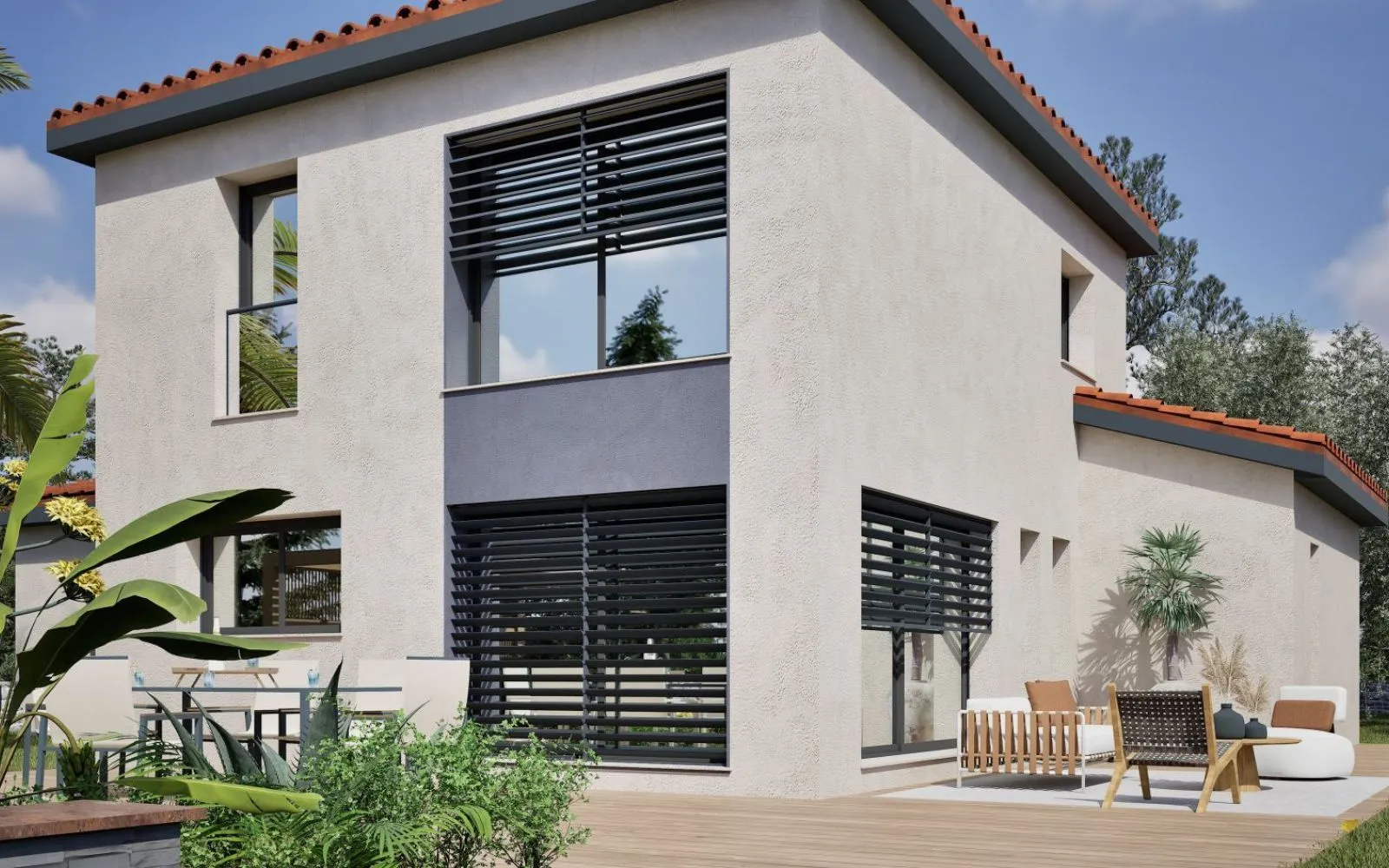 Maison contemporaine 4 chambres avec terrain de 1100 m² à VEAUCHE (42) à Veauche — photo 1