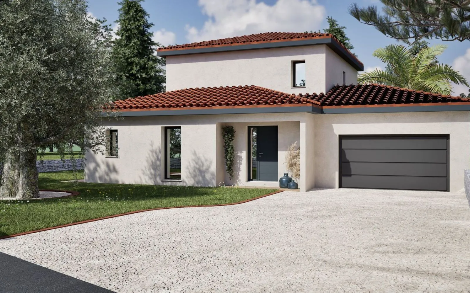 Maison contemporaine 4 chambres avec terrain de 1100 m² à VEAUCHE (42) à Veauche — photo 2