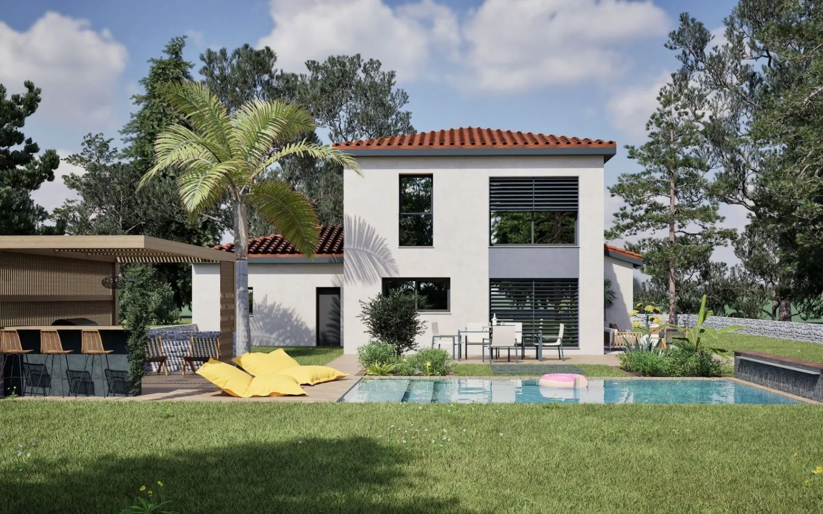 Maison contemporaine 4 chambres avec terrain de 1100 m² à VEAUCHE (42) à Veauche — photo 3