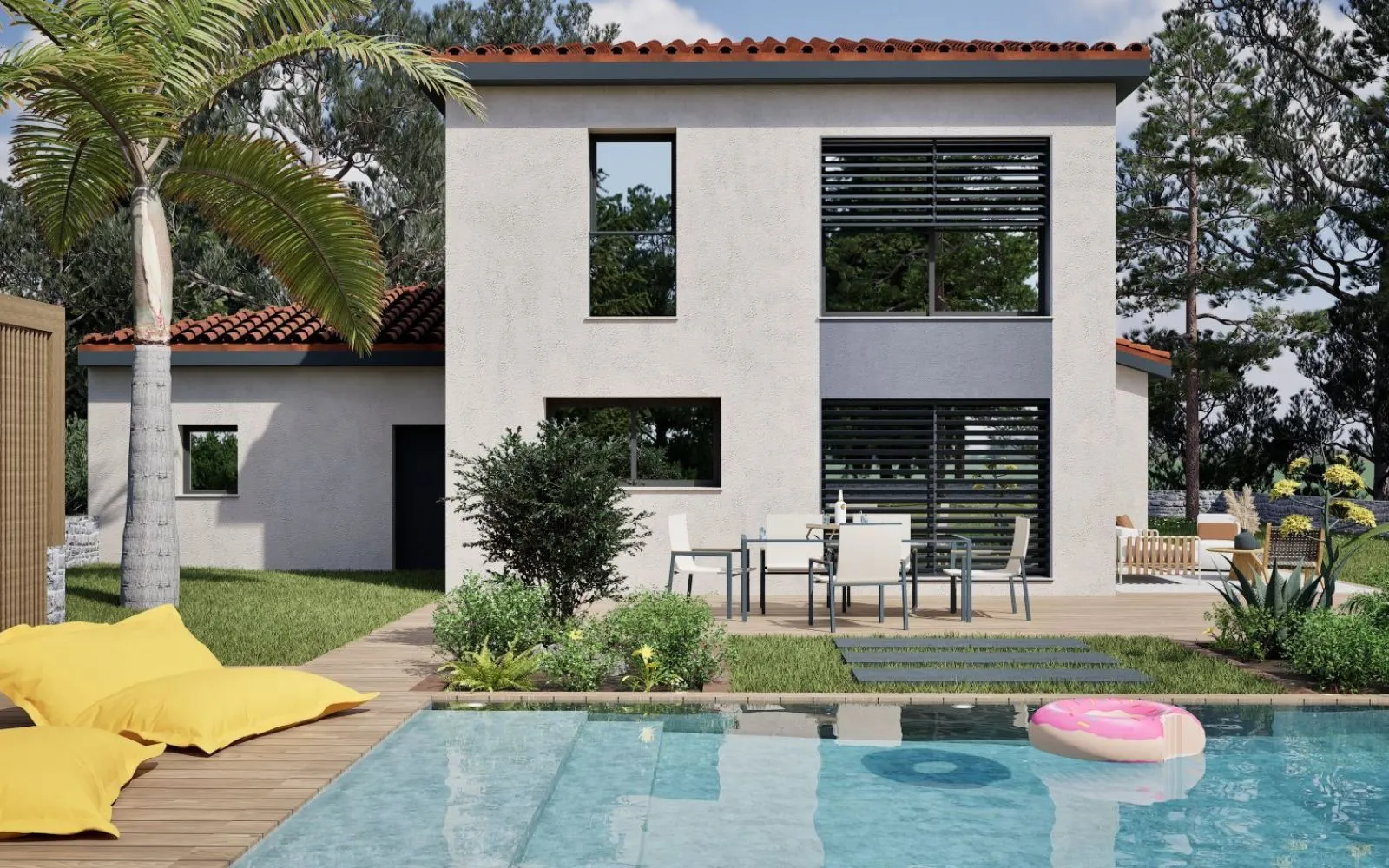 Maison contemporaine 4 chambres avec terrain de 1100 m² à VEAUCHE (42) à Veauche — photo 4