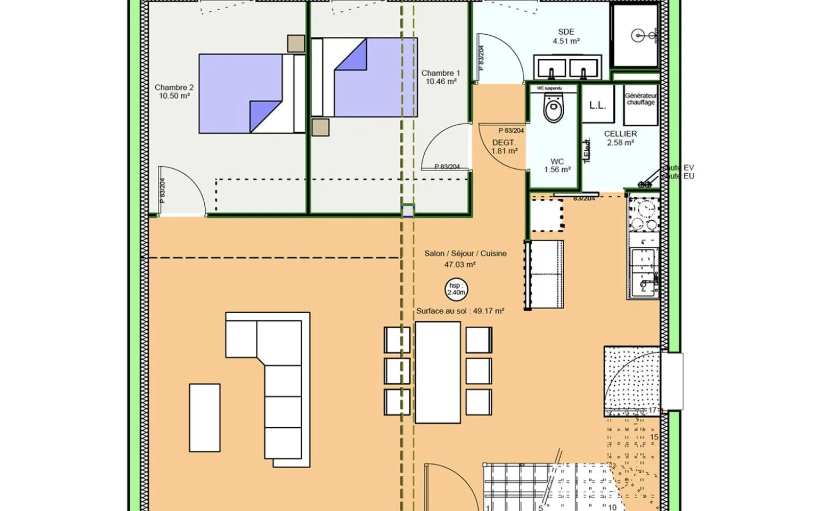 Projet de construction d'une maison 110.54 m² avec terrain à SAINT-JULIEN-L'ARS (86) à Saint-Julien-l'Ars — photo 12