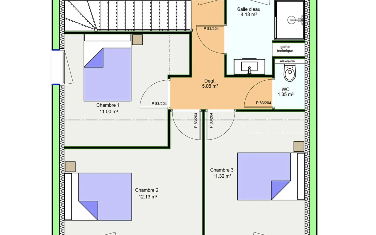 Projet de construction d'une maison 92.62 m² avec terrain à JAUNAY-MARIGNY (86) à Jaunay-Marigny — photo 13