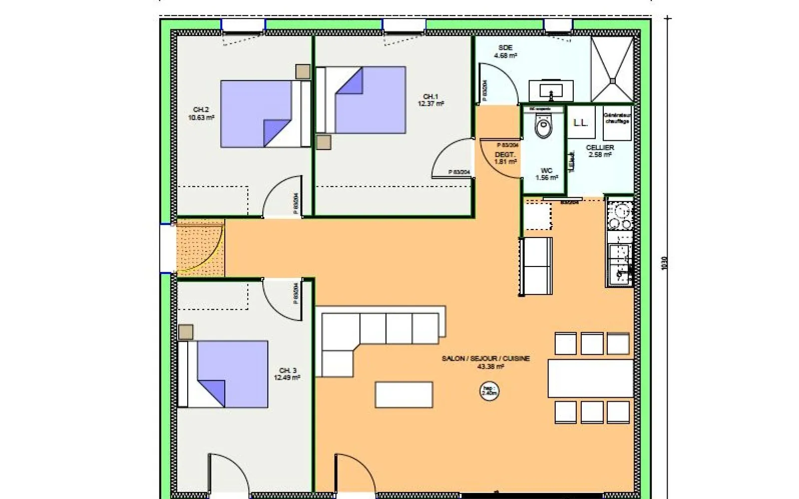 Projet de construction d'une maison 90 m² avec terrain à SAVIGNY-LEVESCAULT (86) à Savigny-Lévescault — photo 2