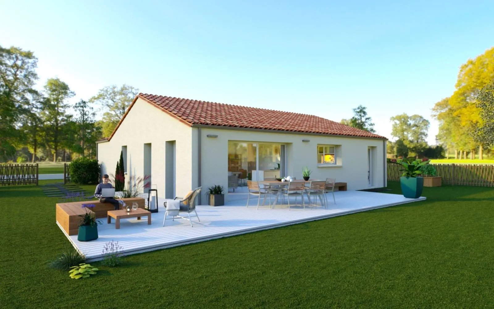 Projet de construction d'une maison 98.3 m² avec terrain à PAULX (44) à Paulx — photo 2