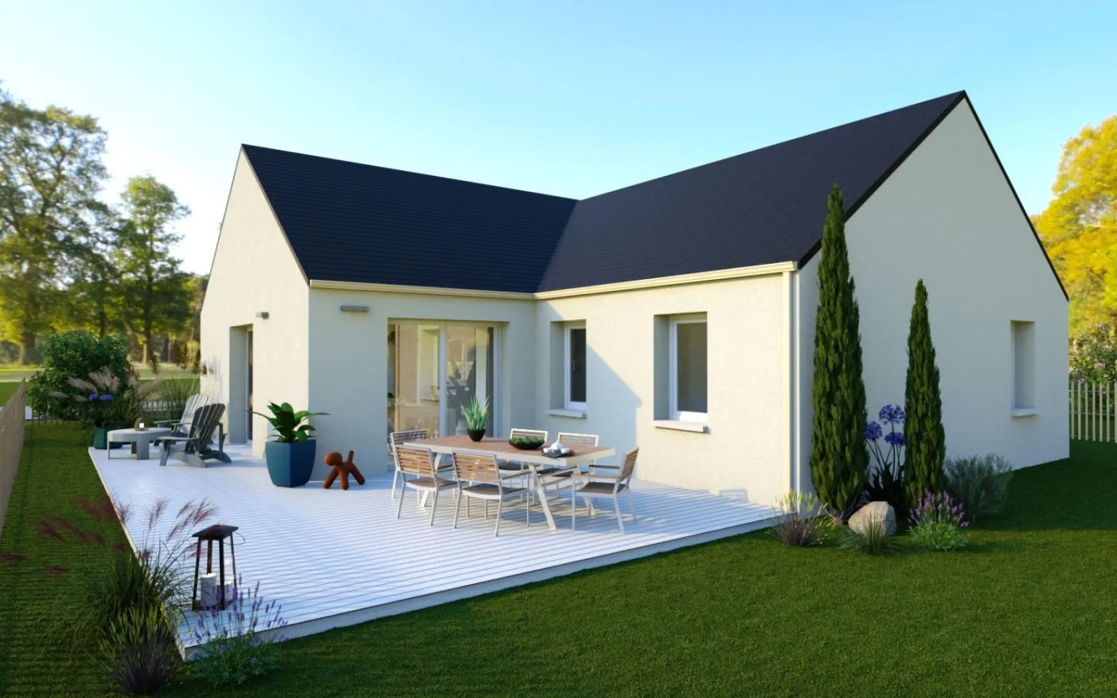 Projet de construction d'une maison 87.12 m² avec terrain à ROUANS (44) à Rouans — photo 1