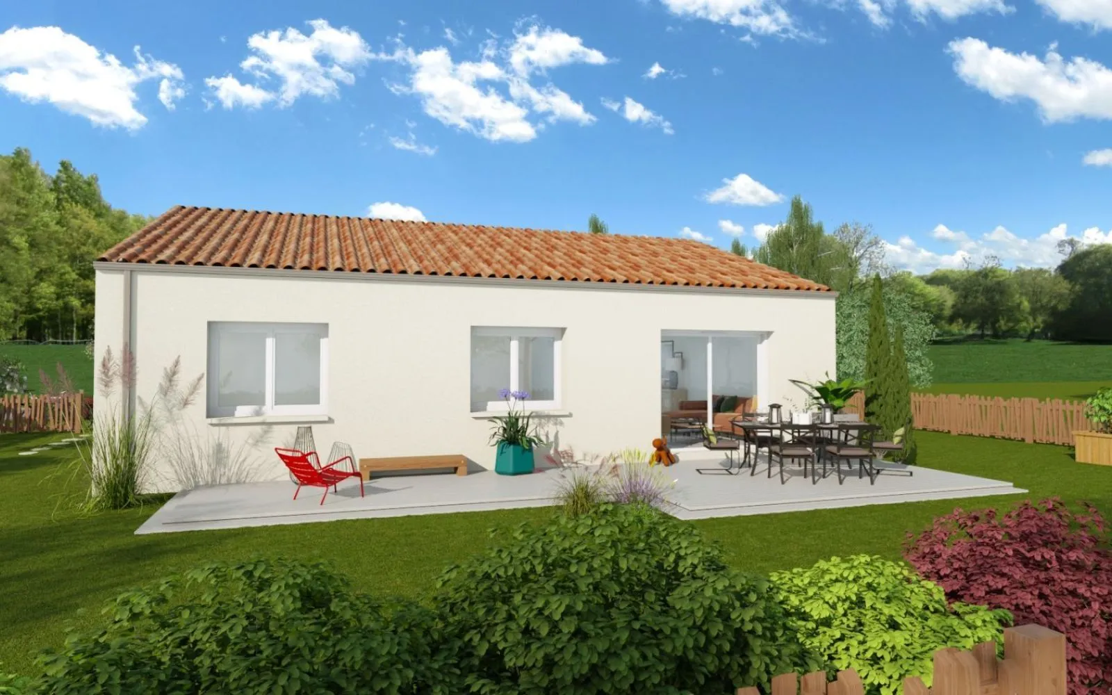 Projet de construction d'une maison 89.5 m² avec terrain à PAULX (44) à Paulx — photo 2