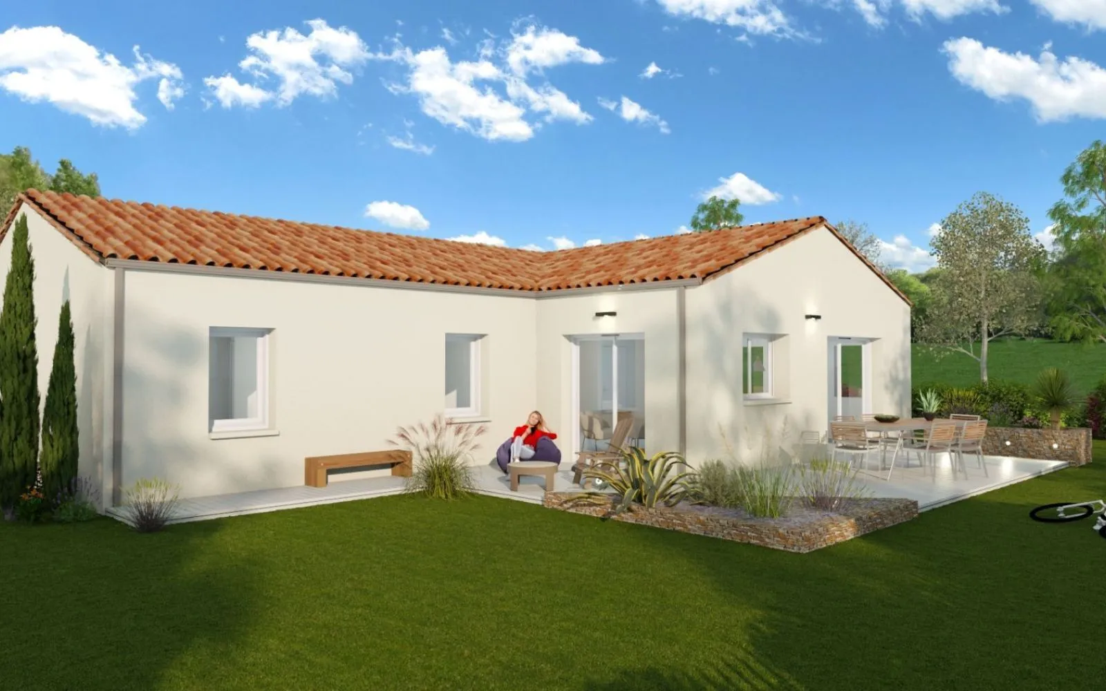 Projet de construction d'une maison 94.56 m² avec terrain à PAULX (44) à Paulx — photo 1