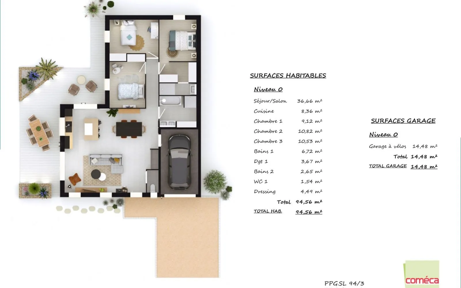 Projet de construction d'une maison 94.56 m² avec terrain à PAULX (44) à Paulx — photo 7