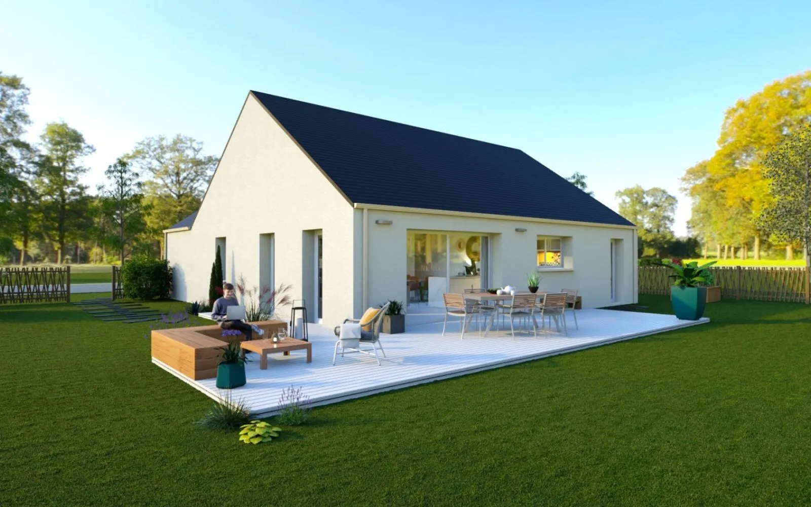 Projet de construction d'une maison 98.3 m² avec terrain à MACHECOUL (44) à Machecoul — photo 2
