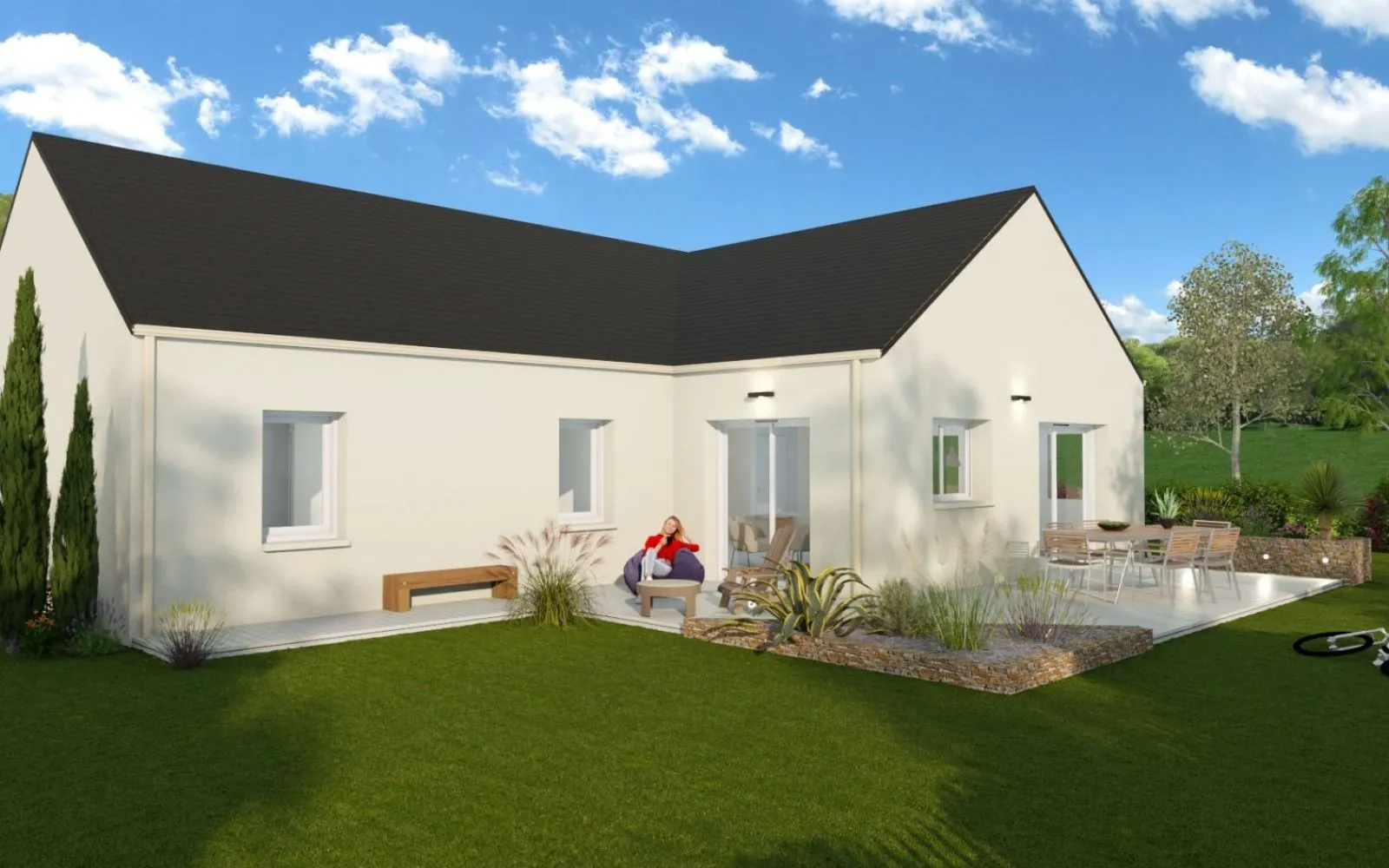 Projet de construction d'une maison 94.56 m² avec terrain à MACHECOUL (44) à Machecoul — photo 1