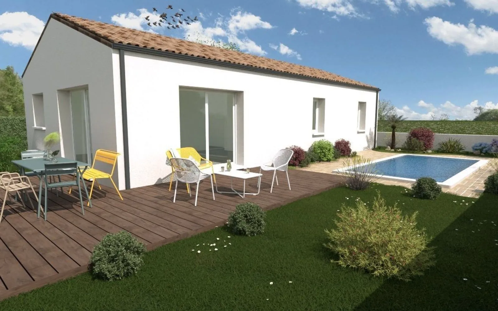 Projet de construction d'une maison 80 m² avec terrain à LONGEVILLE-SUR-MER (85) à Longeville-sur-Mer — photo 1