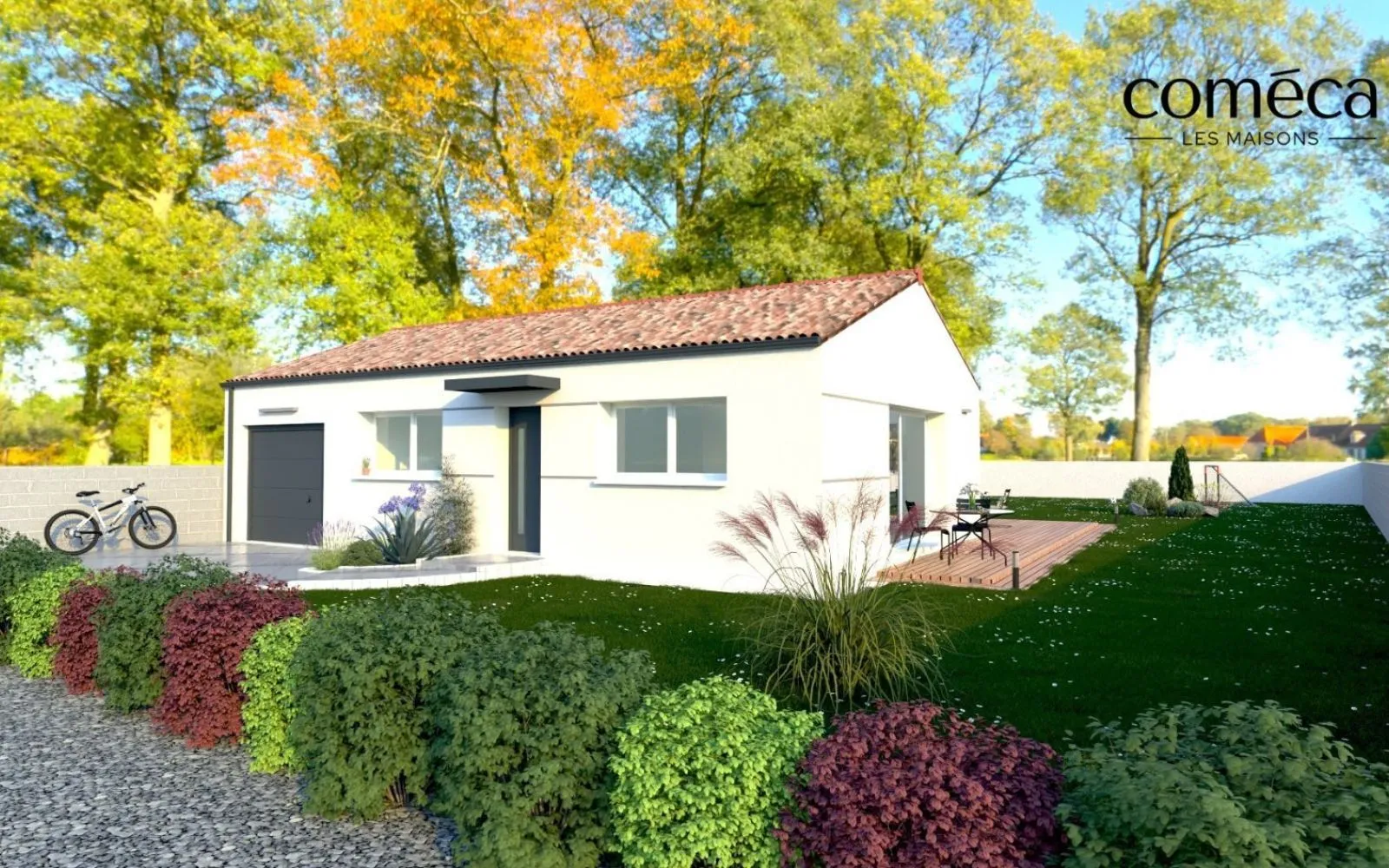Projet de construction d'une maison 99 m² avec terrain à BOURGNEUF-EN-RETZ (44) à Bourgneuf-en-Retz — photo 1