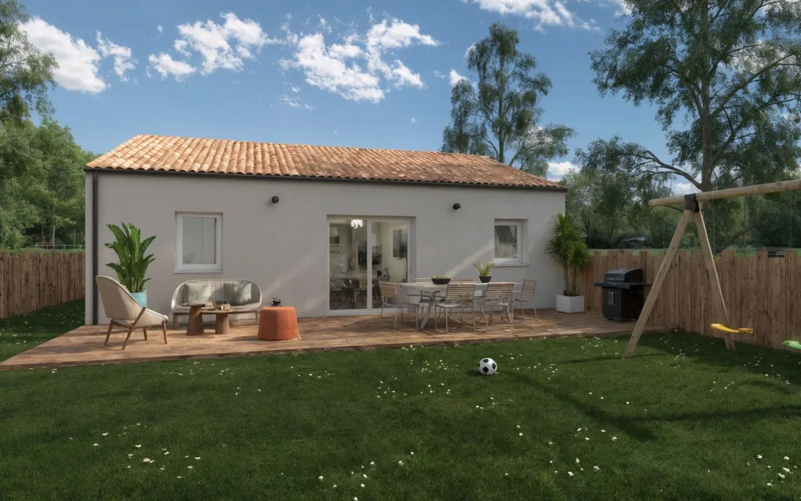 Projet de construction d'une maison 66 m² avec terrain à SAINT-HILAIRE-DE-CHALEONS (44) à Saint-Hilaire-de-Chaléons — photo 2