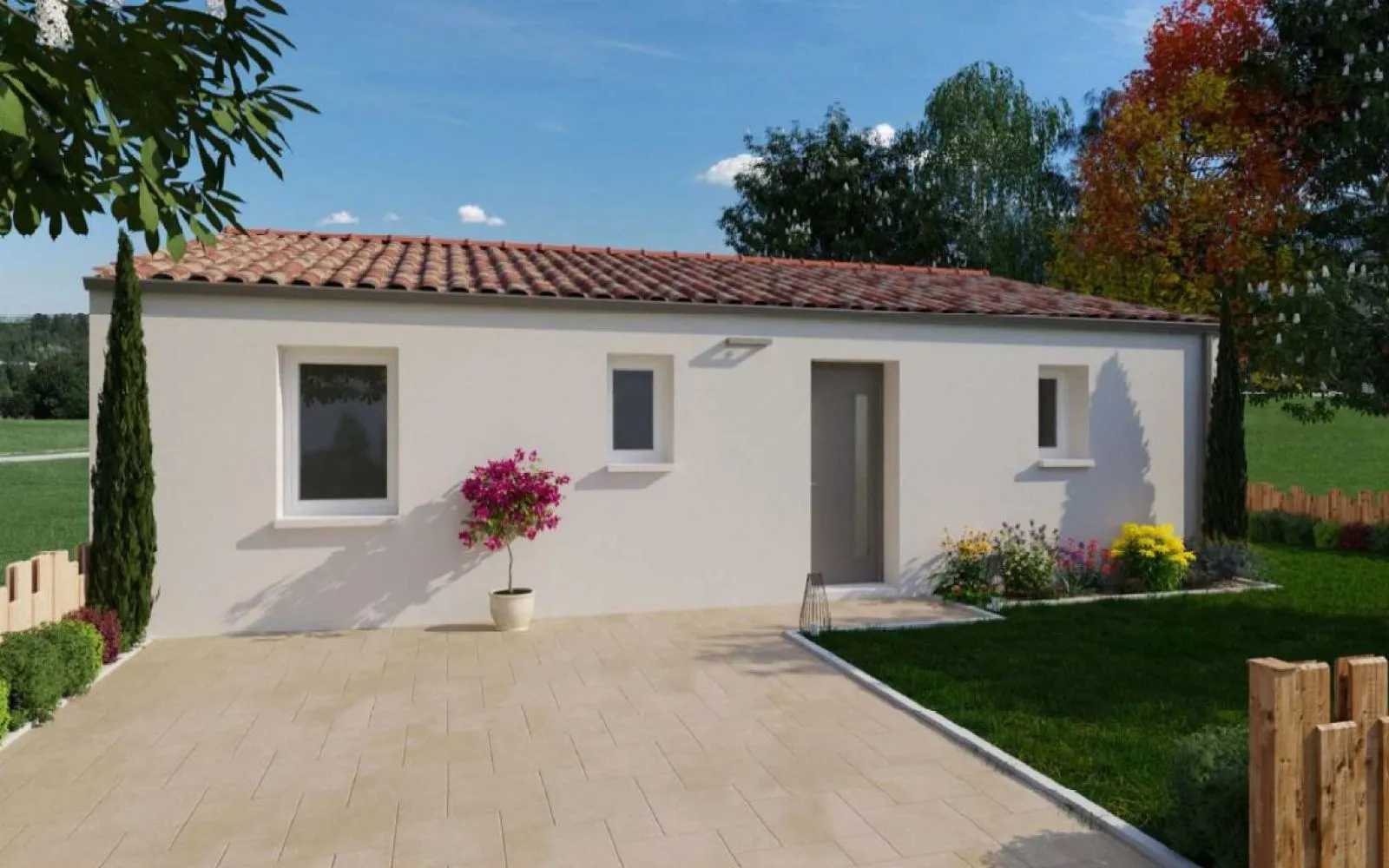 Projet de construction d'une maison 73.63 m² avec terrain à SAINT-URBAIN (85) à Saint-Urbain — photo 1