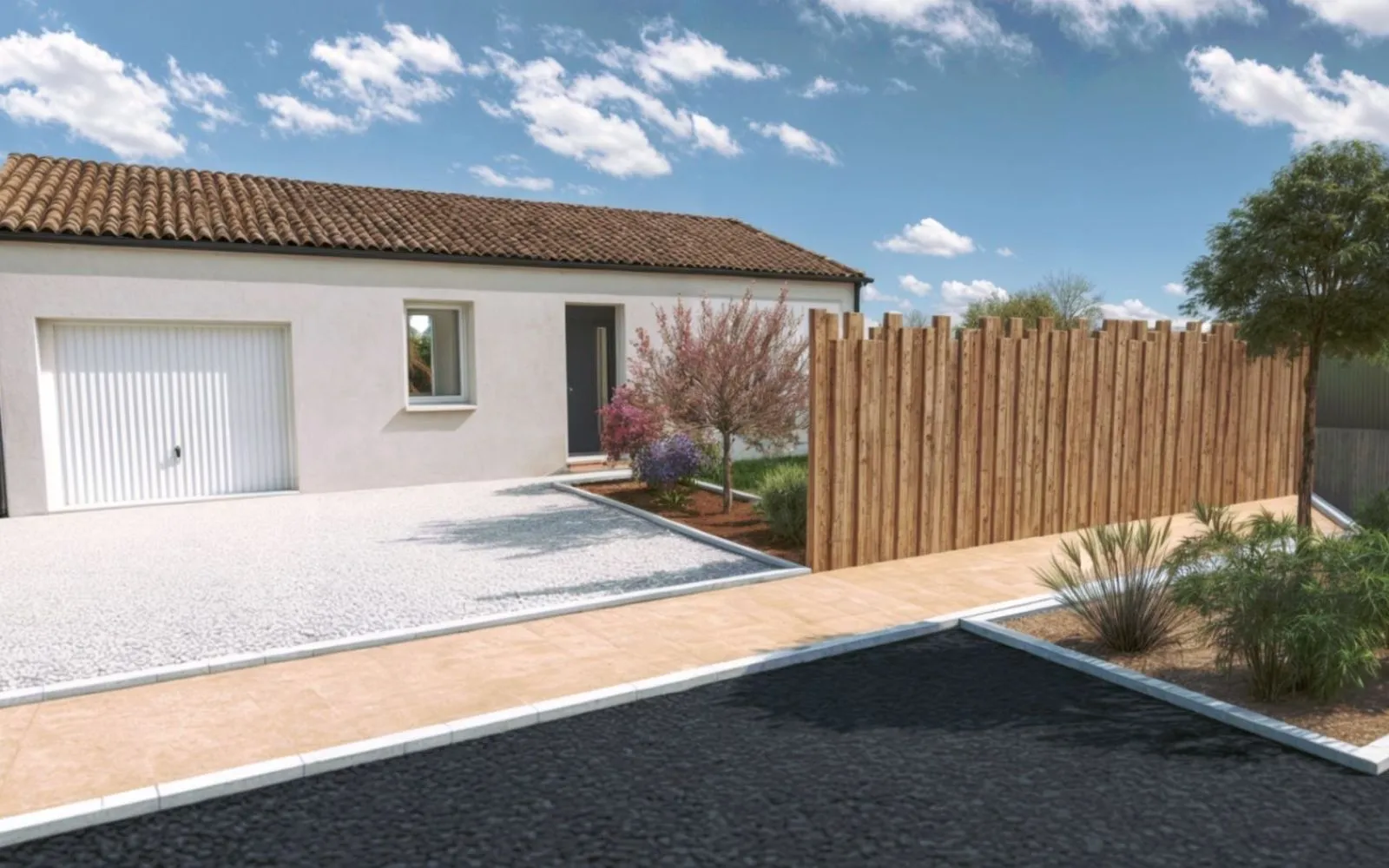Projet de construction d'une maison 66.42 m² avec terrain à BEAUFOU (85) à Beaufou — photo 1