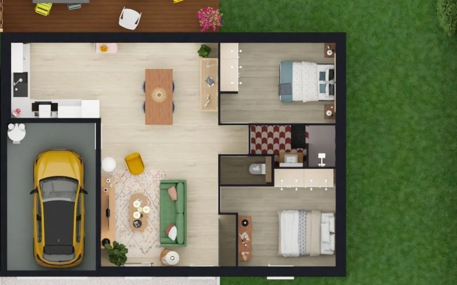 Projet de construction d'une maison 66.42 m² avec terrain à BEAUFOU (85) à Beaufou — photo 7