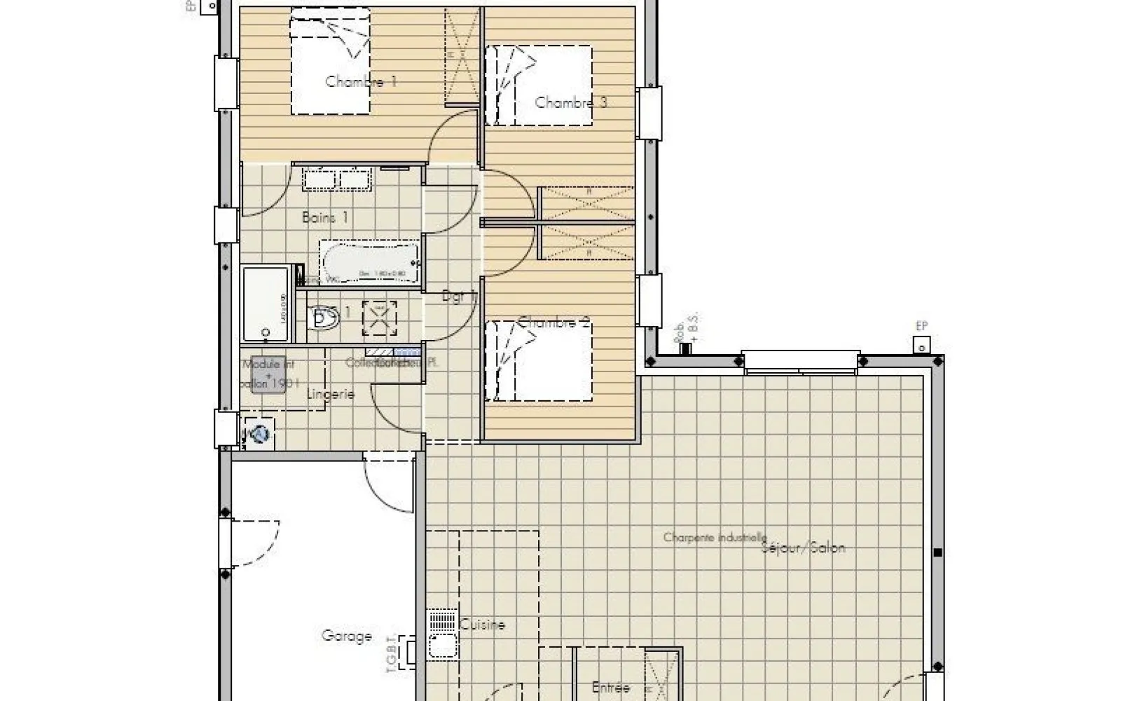 Projet de construction d'une maison 102 m² avec terrain à DOMPIERRE-SUR-YON (85) à Dompierre-sur-Yon — photo 3