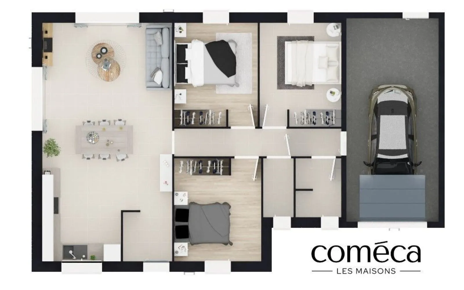 Projet de construction d'une maison 79 m² avec terrain à SAINT-VINCENT-SUR-JARD (85) à Saint-Vincent-sur-Jard — photo 4