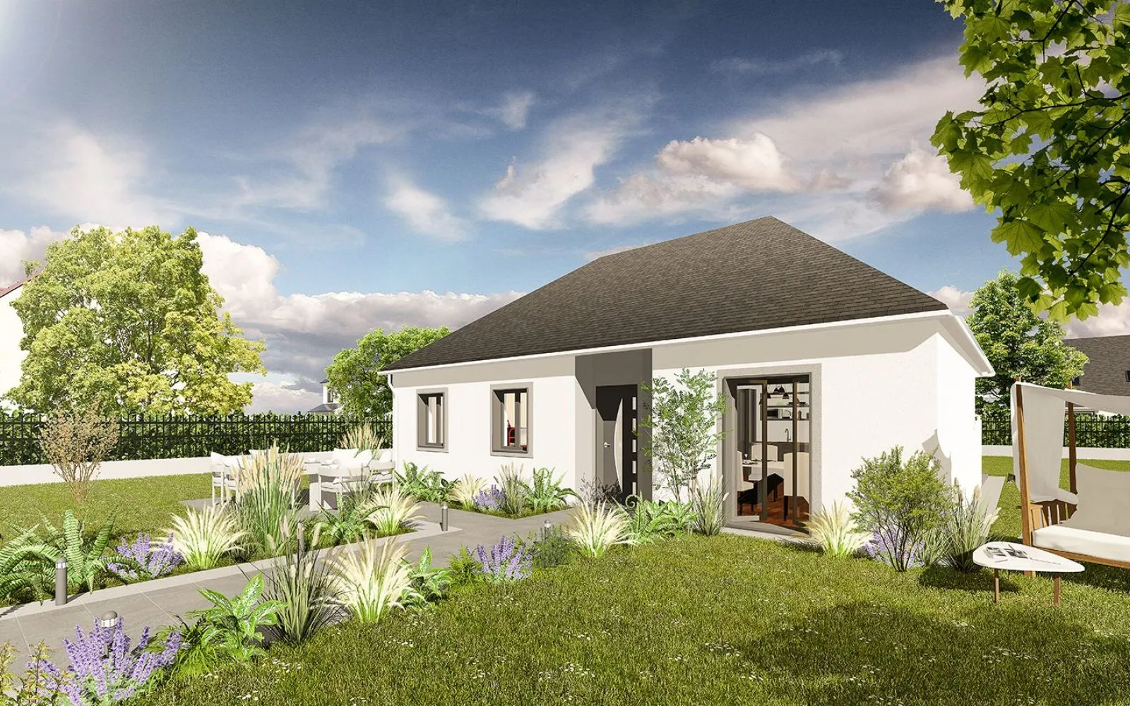 Faites construire votre maison 80.19 m² avec terrain à FONTAINE-LA-GUYON (28) ! à Fontaine-la-Guyon — photo 1