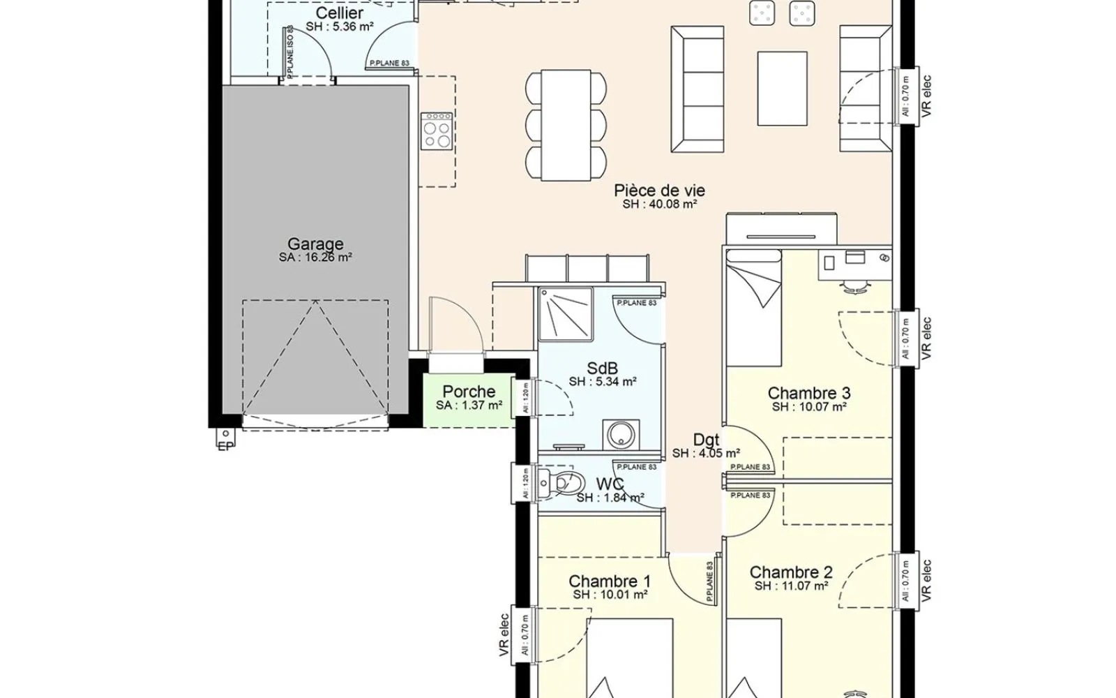 Maison 87.82 m² avec terrain à SAINT-REMY à Saint-Rémy — photo 3