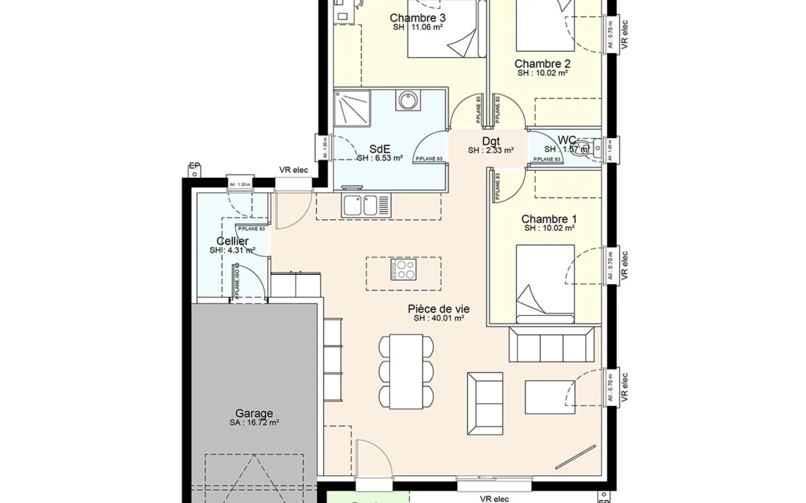 Maison 85.85 m² avec terrain à LE PIN à Le Pin — photo 3