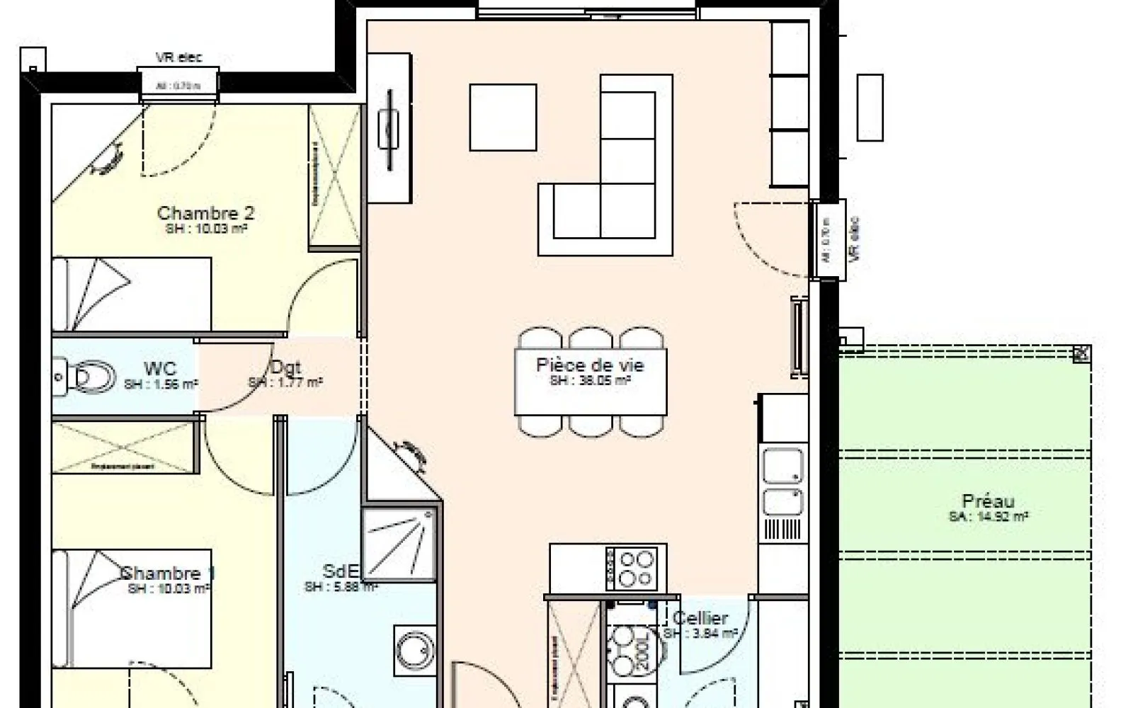 Maison 71 m² avec terrain à CHERVEUX à Cherveux — photo 3