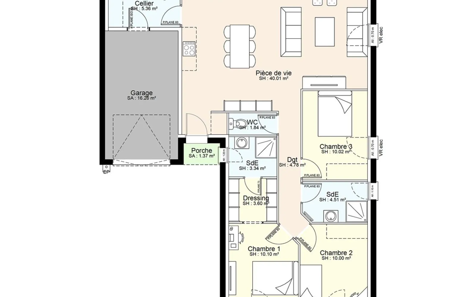 Maison 93.56 m² avec terrain à SAINT-MARC-LA-LANDE à Saint-Marc-la-Lande — photo 3
