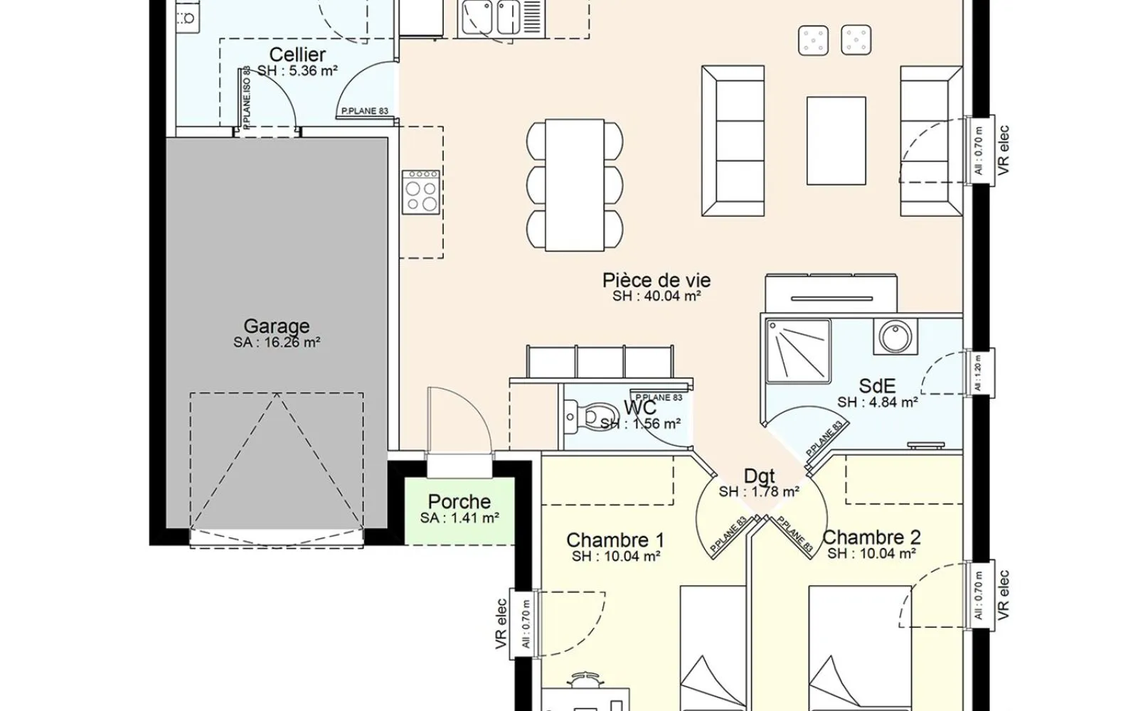 Maison 73.66 m² avec terrain à AMAILLOUX à Amailloux — photo 3