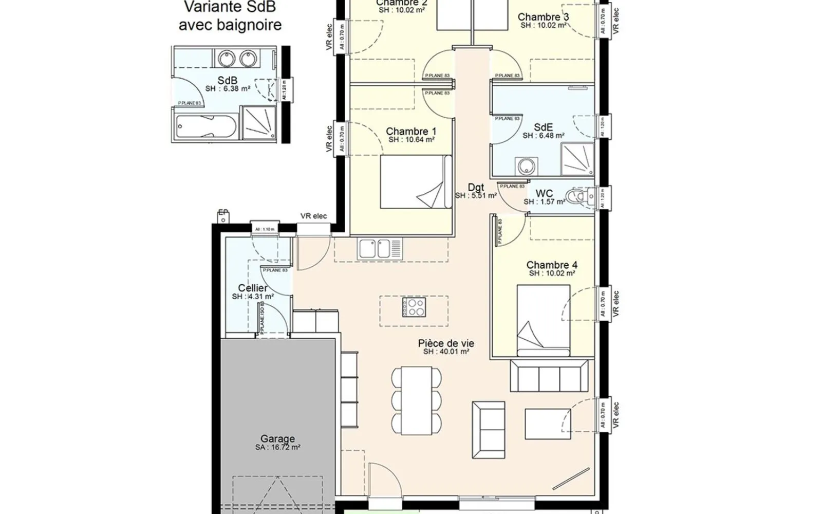 Maison 98.58 m² avec terrain à BOUILLE-LORETZ à Bouillé-Loretz — photo 3